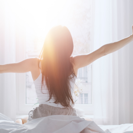 Physician waking up in the morning
