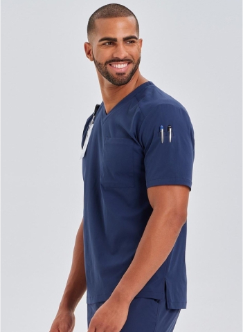 Apex Men's V-Neck Scrub Top