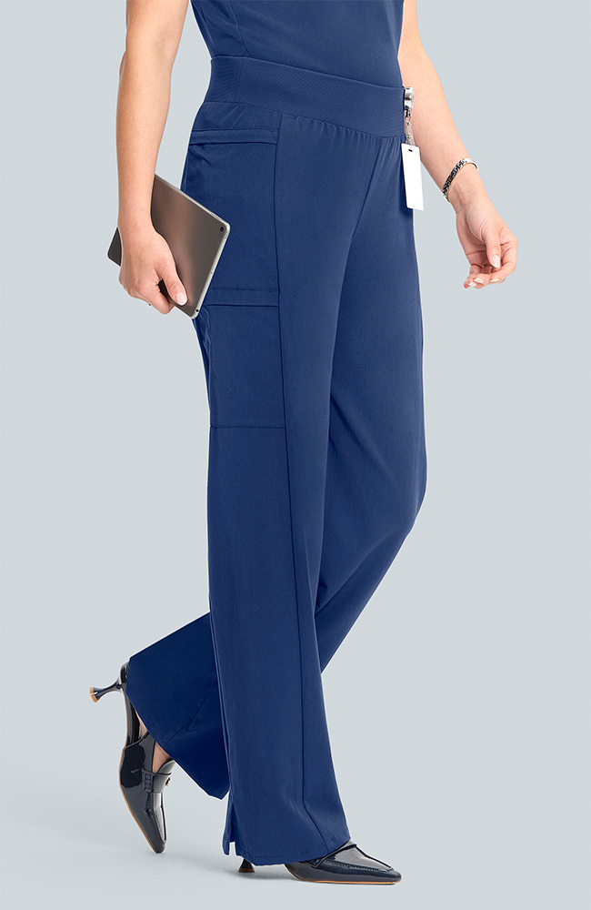 Women's Scrub Set: Taiga Welt Pocket Top & Anemone Straight Leg Pant, NAV Navy, large