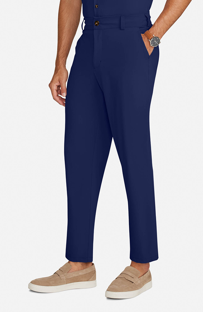 Men's Cuffed Trouser Scrub Pant, NAV Navy, large