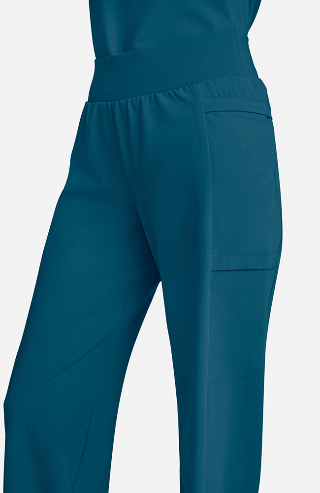 Women's Scrub Set: Taiga Welt Pocket Top & Anemone Straight Leg Pant, CAR Caribbean Blue, large