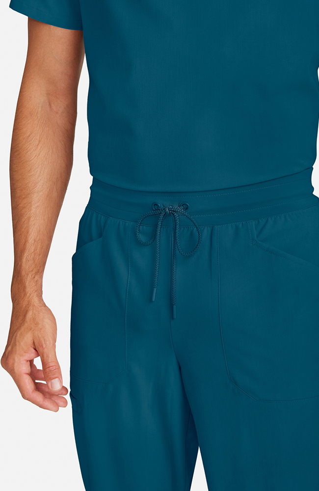 Men's Scrub Set: Vapor 3-Pocket Top &  Zephyr Straight Leg Pant, CAR Caribbean Blue, large