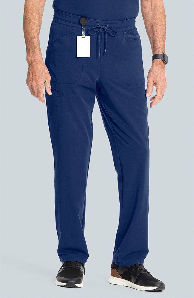 Men's Scrub Set: Vapor 3-Pocket Top &  Zephyr Straight Leg Pant, NAV Navy, large