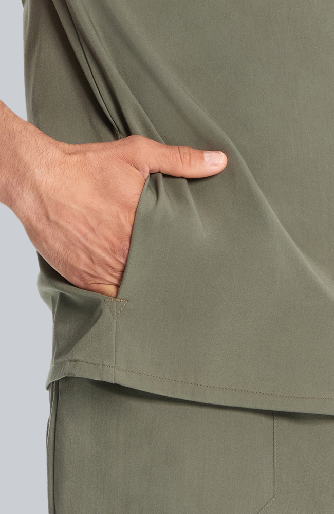 Men's Scrub Set: Vapor 3-Pocket Top &  Zephyr Straight Leg Pant, OLV Olive, large