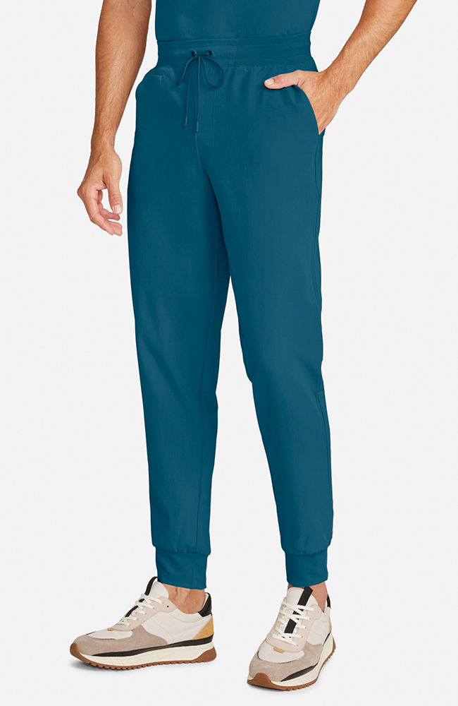 Men's Scrub Set: Vapor 3-Pocket Top &  Drift Jogger Pant, CAR Caribbean Blue, large