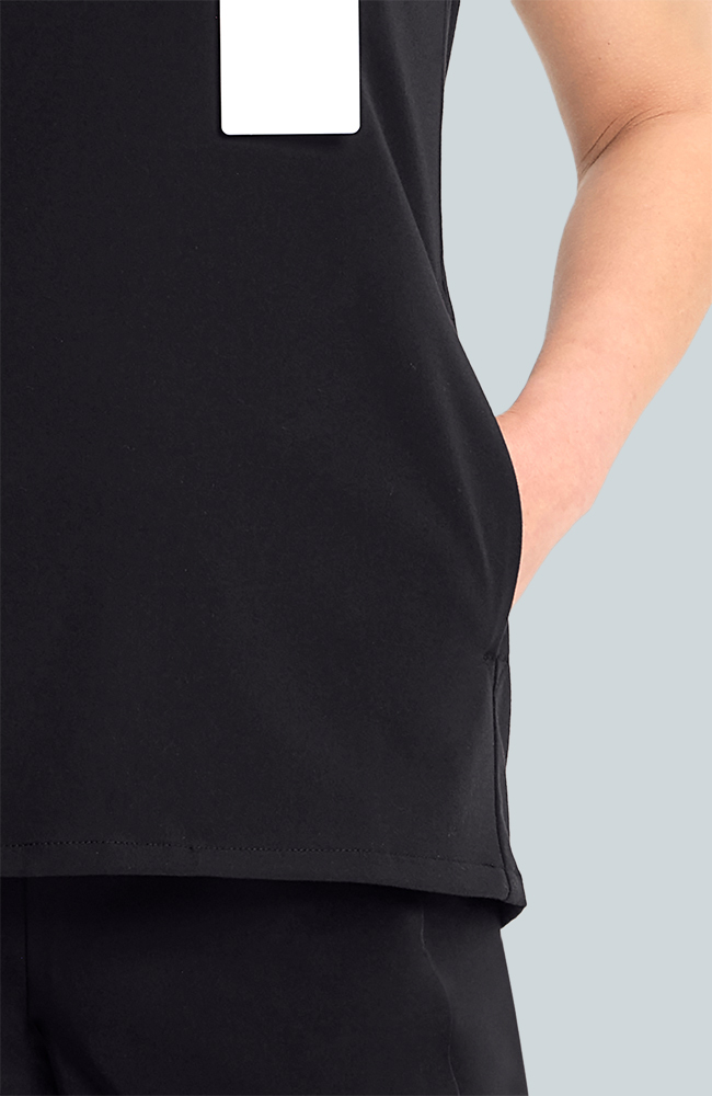 Women's Scrub Set: Flora 3-Pocket Top & Bosque Jogger Pant, BLK Black, large