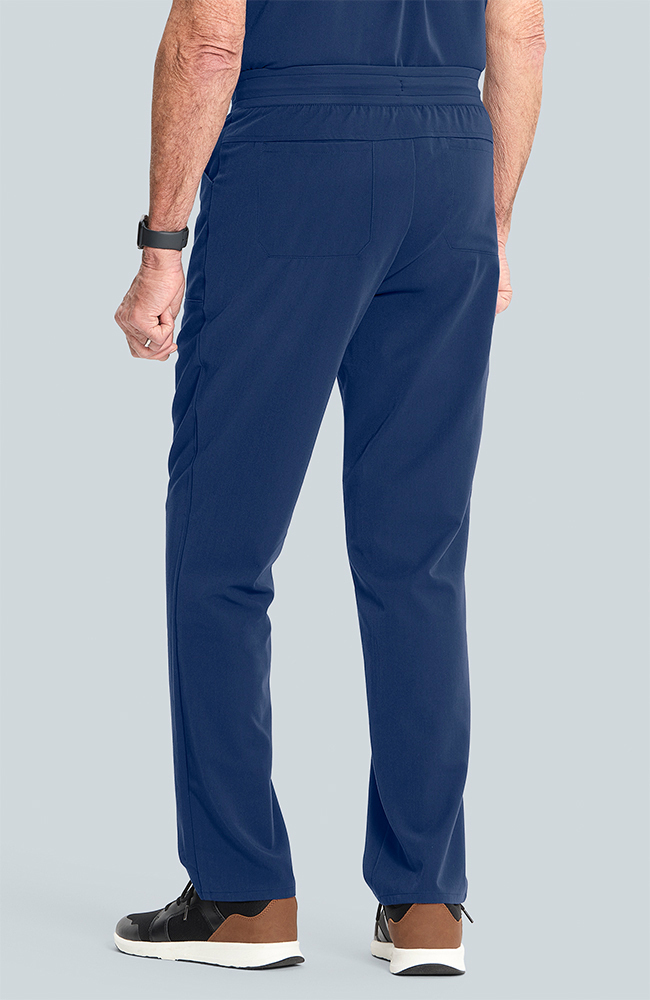 Men's Scrub Set: Cirrus Split Neck Top & Zephyr Straight Leg Pant, NAV Navy, large