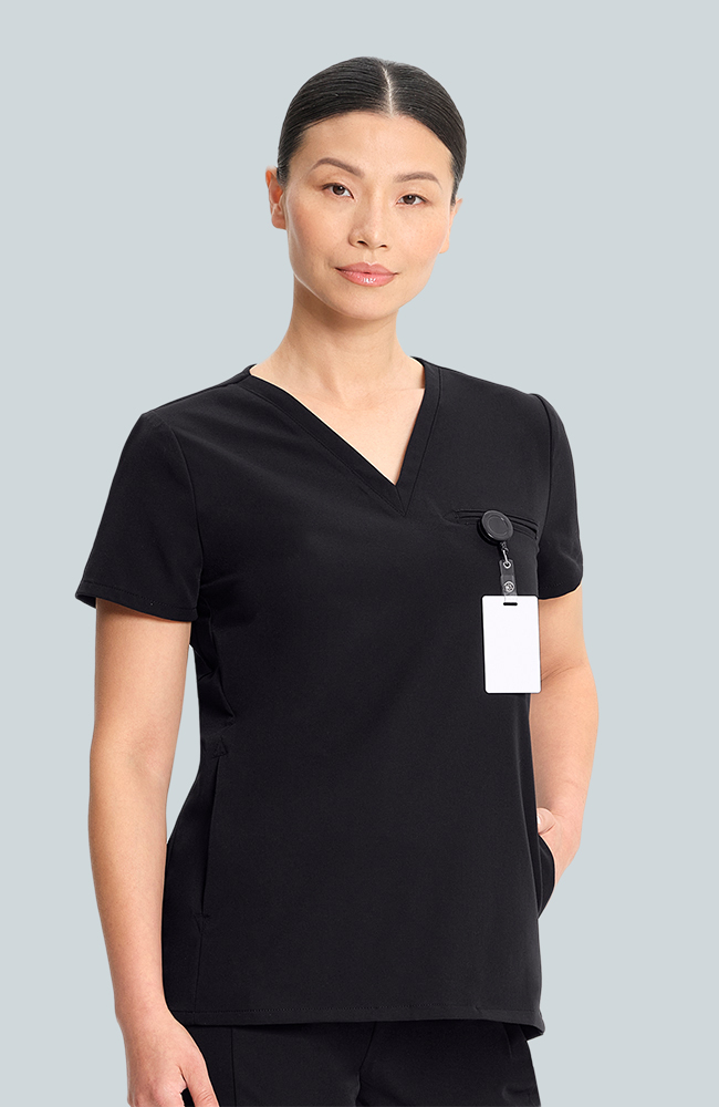Women's Scrub Set: Flora 3-Pocket Top & Bosque Jogger Pant, BLK Black, large
