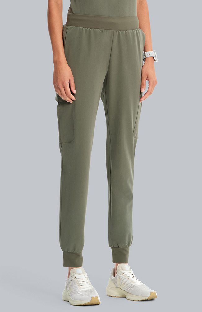 Women's Scrub Set: Taiga Welt Pocket Top & Bosque Jogger Pant, OLV Olive, large