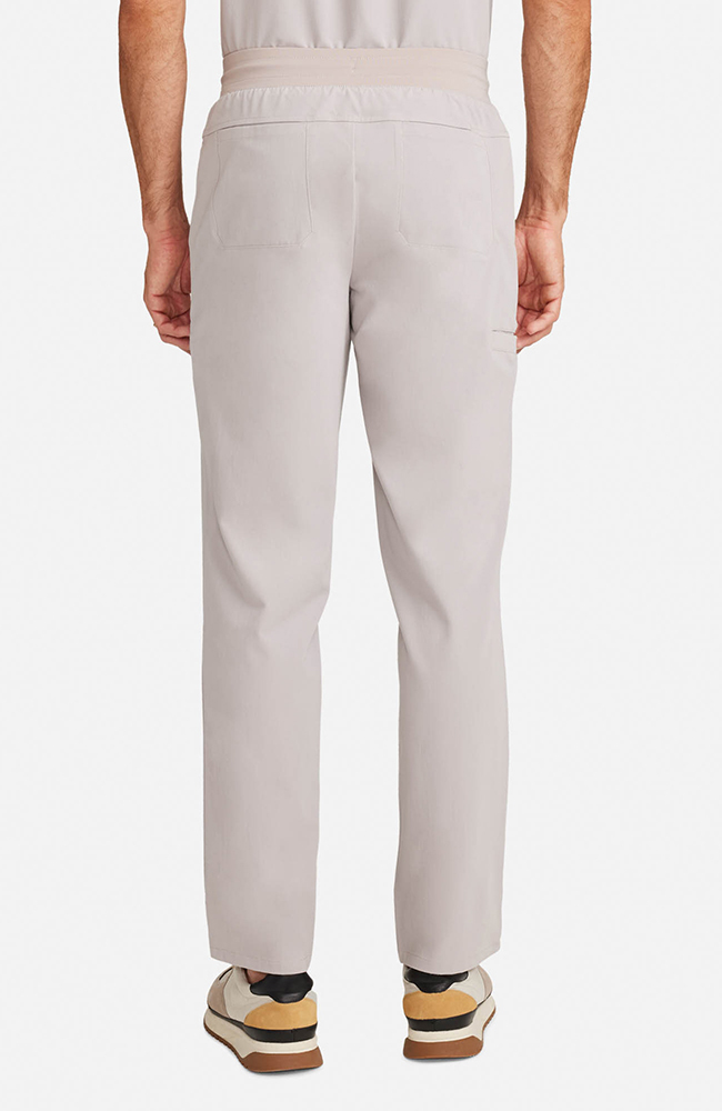 Men's Scrub Set: Cirrus Split Neck Top & Zephyr Straight Leg Pant, WMS Warm Stone, large