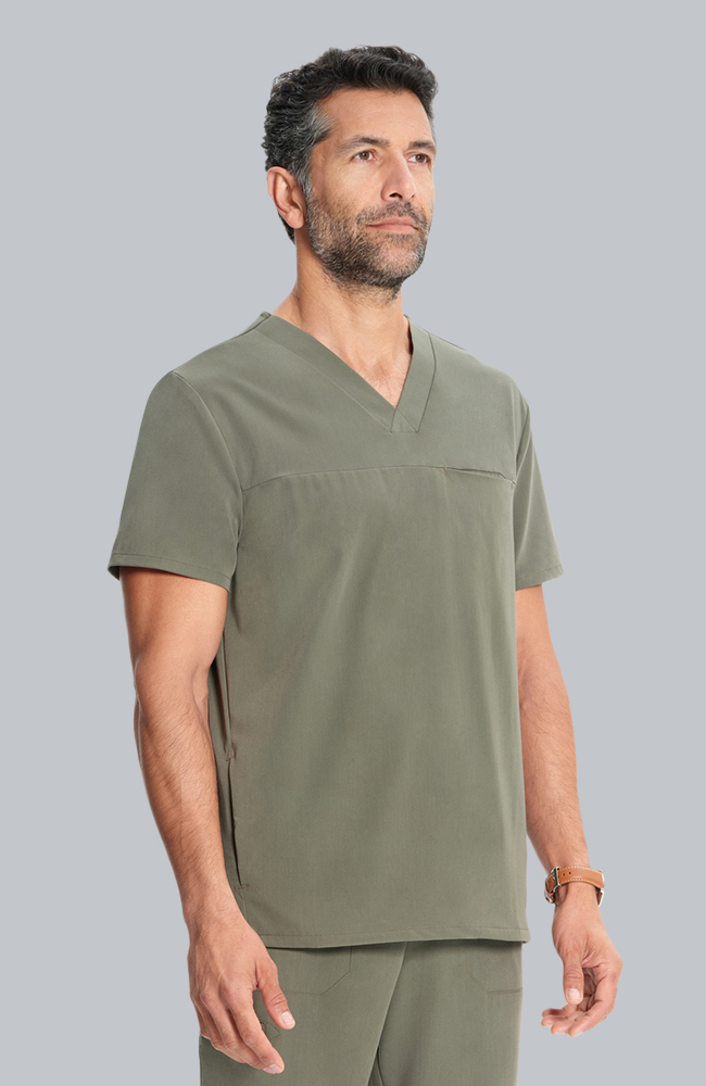 Men's Scrub Set: Vapor 3-Pocket Top &  Drift Jogger Pant, OLV Olive, large