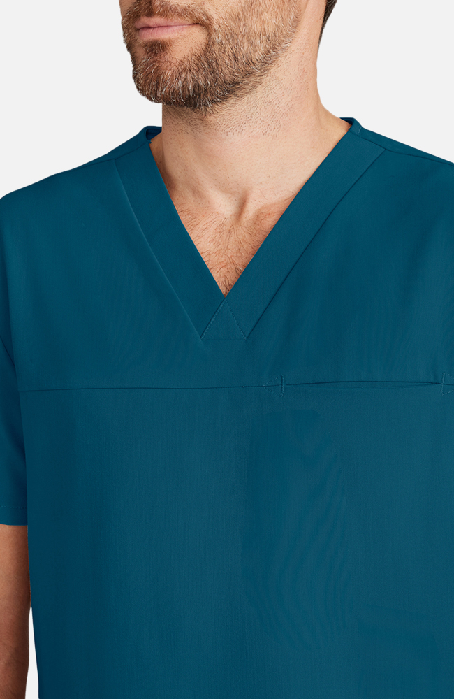 Men's Scrub Set: Vapor 3-Pocket Top &  Zephyr Straight Leg Pant, CAR Caribbean Blue, large