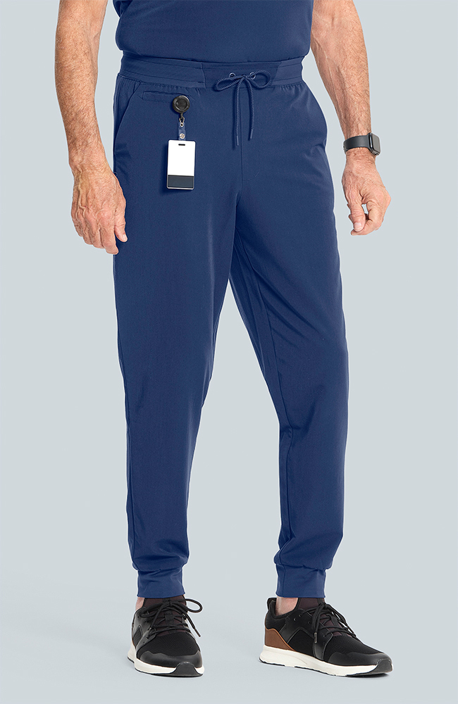 Men's Scrub Set: Vapor 3-Pocket Top &  Drift Jogger Pant, NAV Navy, large