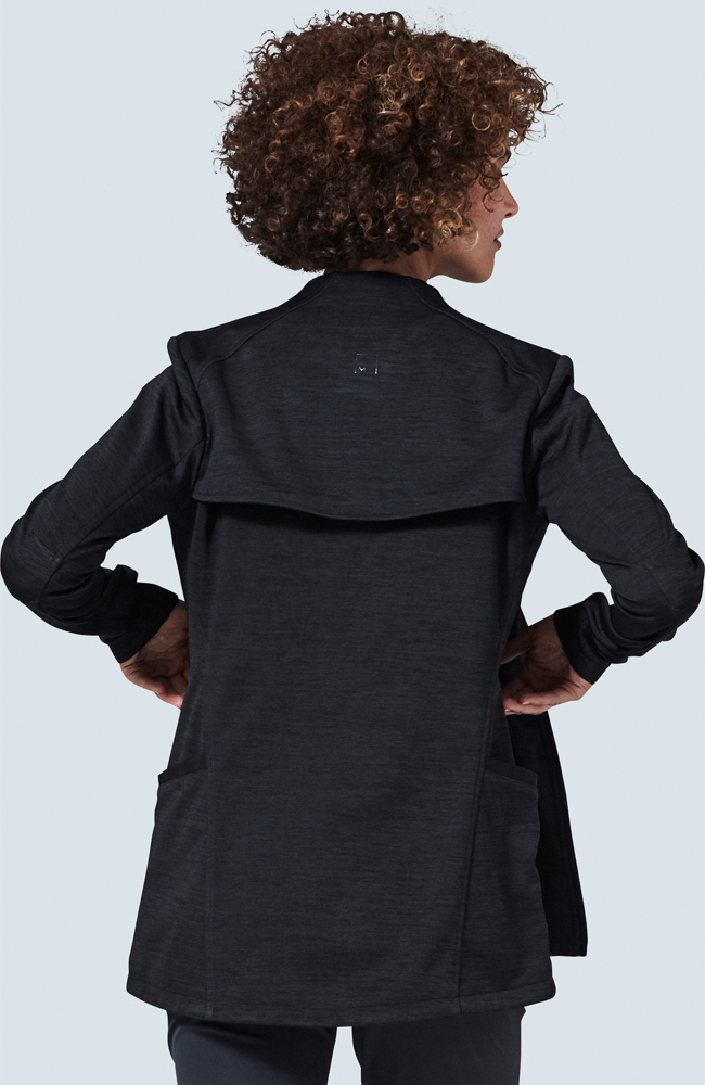 Women's Ionic Scrub Jacket, BLK Black, large