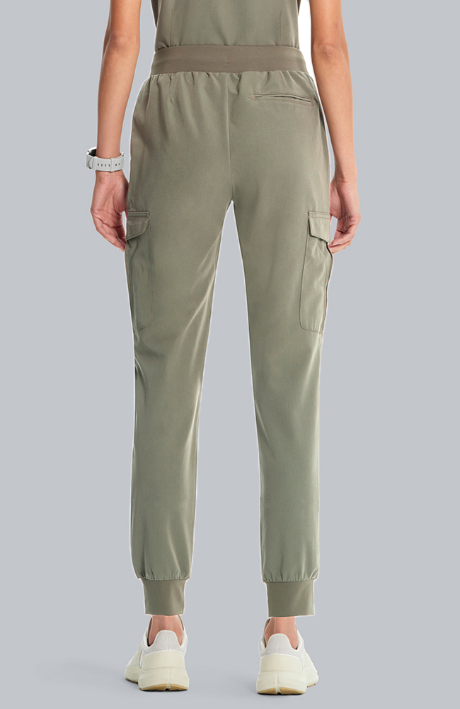 Women's Scrub Set: Flora 3-Pocket Top & Bosque Jogger Pant, OLV Olive, large