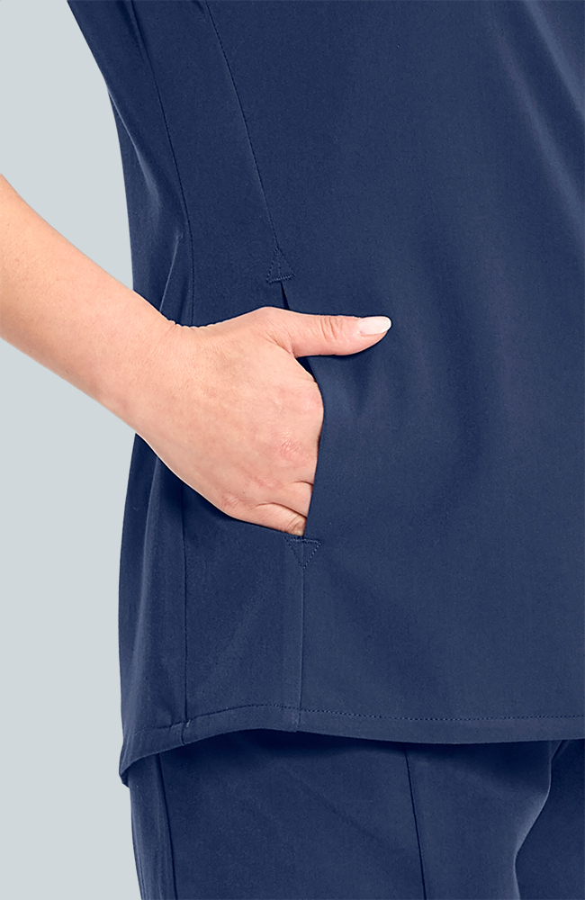 Women's Scrub Set: Flora 3-Pocket Top & Bosque Jogger Pant, NAV Navy, large