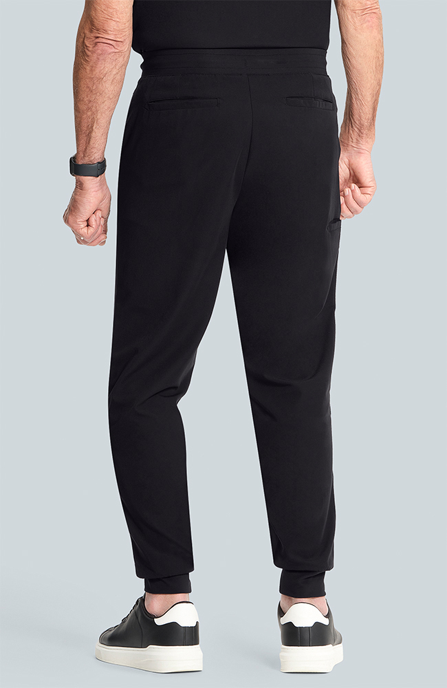 Men's Scrub Set: Cirrus Split Neck Top & Drift Jogger Pant, BLK Black, large