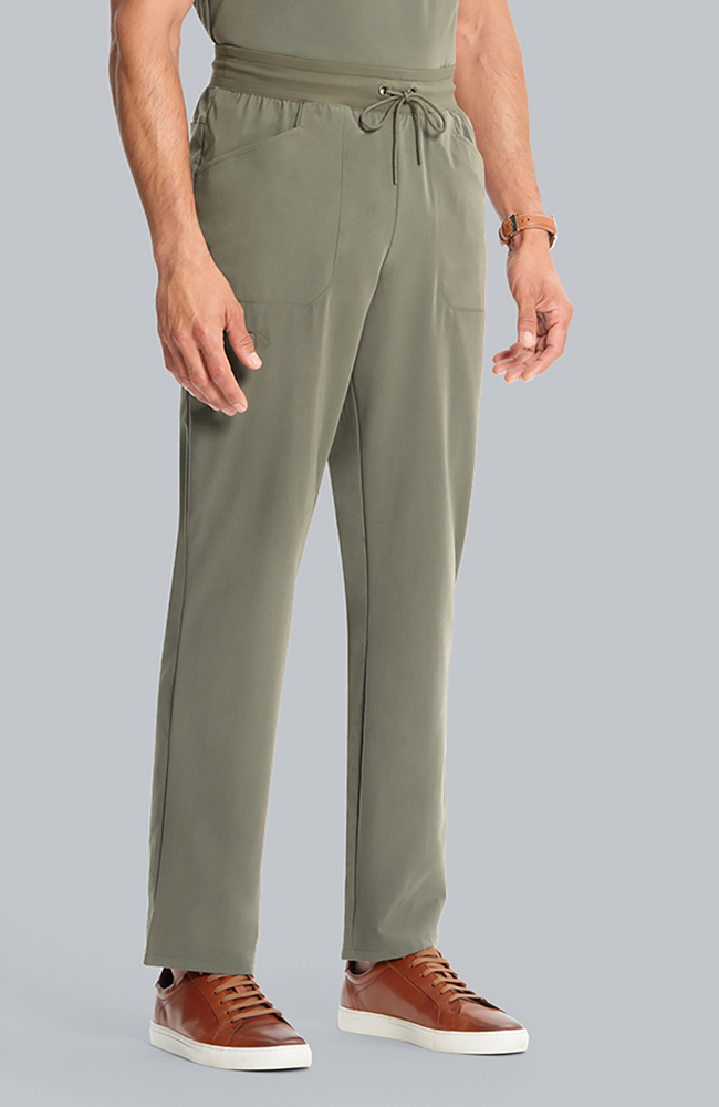 Men's Scrub Set: Vapor 3-Pocket Top &  Zephyr Straight Leg Pant, OLV Olive, large