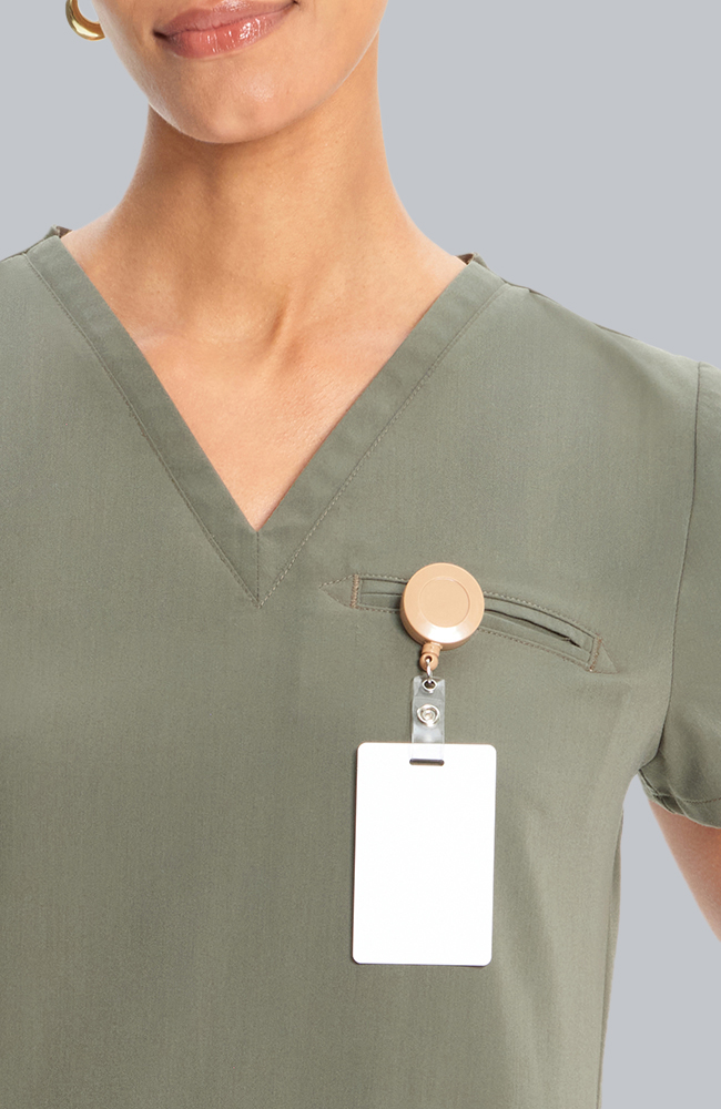 Women's Scrub Set: Flora 3-Pocket Top & Anemone Straight Leg Pant, OLV Olive, large