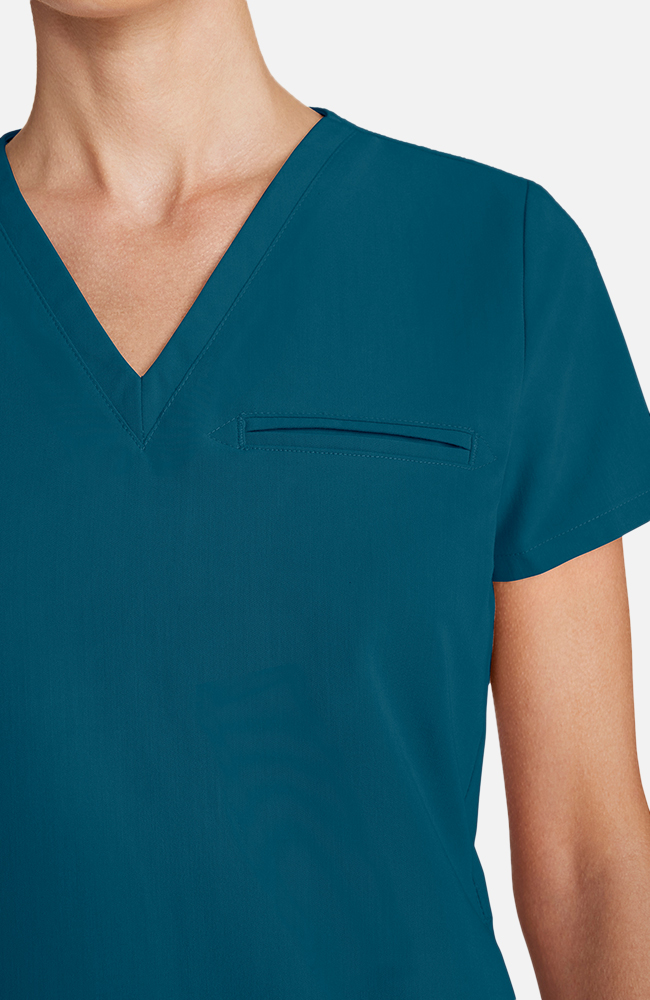 Women's Scrub Set: Flora 3-Pocket Top & Bosque Jogger Pant, CAR Caribbean Blue, large