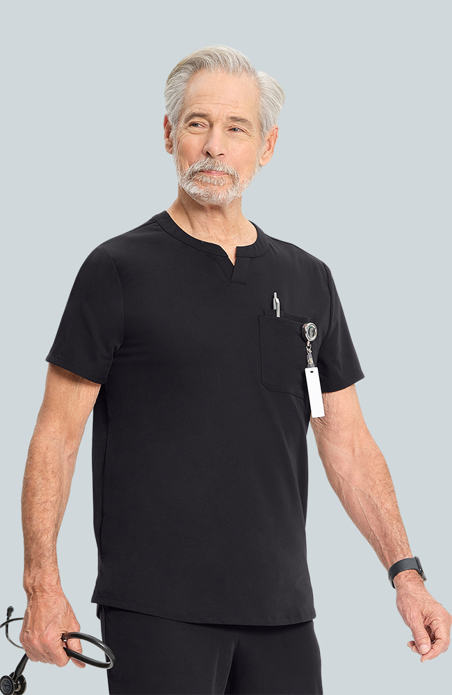 Men's Scrub Set: Cirrus Split Neck Top & Zephyr Straight Leg Pant, , large