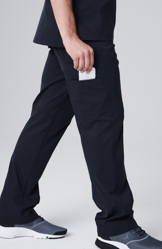Men's Summit Cargo Drawstring Scrub Pant, BLK Black, large