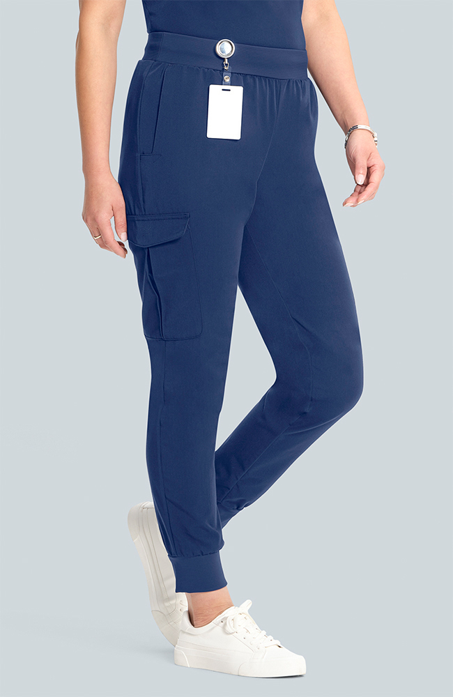 Women's Scrub Set: Flora 3-Pocket Top & Bosque Jogger Pant, NAV Navy, large