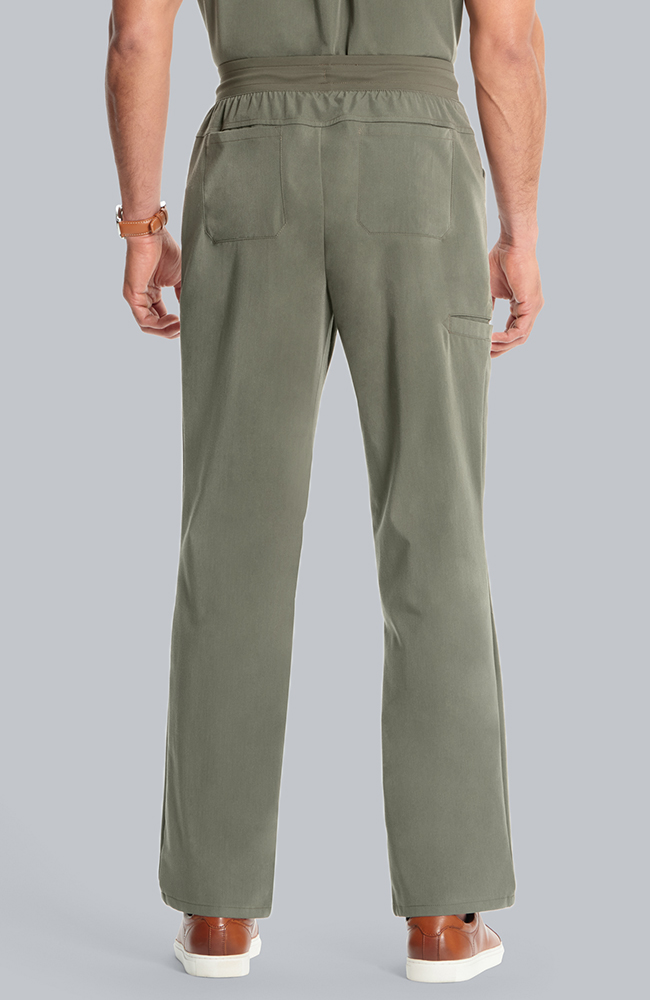 Men's Scrub Set: Cirrus Split Neck Top & Zephyr Straight Leg Pant, OLV Olive, large