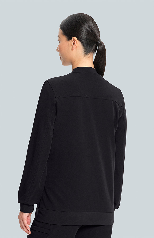 Women's Savannah 5-Pocket Scrub Jacket, BLK Black, large