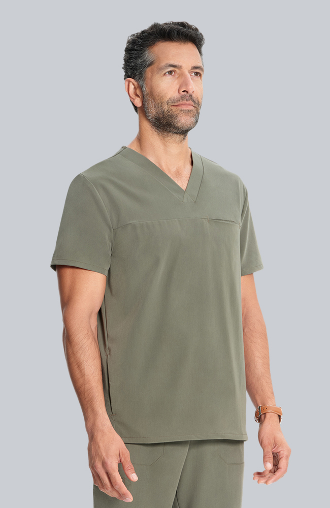 Men's Scrub Set: Vapor 3-Pocket Top &  Zephyr Straight Leg Pant, OLV Olive, large