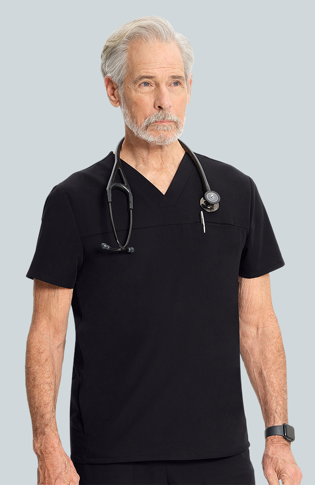 Men's Scrub Set: Vapor 3-Pocket Top &  Drift Jogger Pant, BLK Black, large
