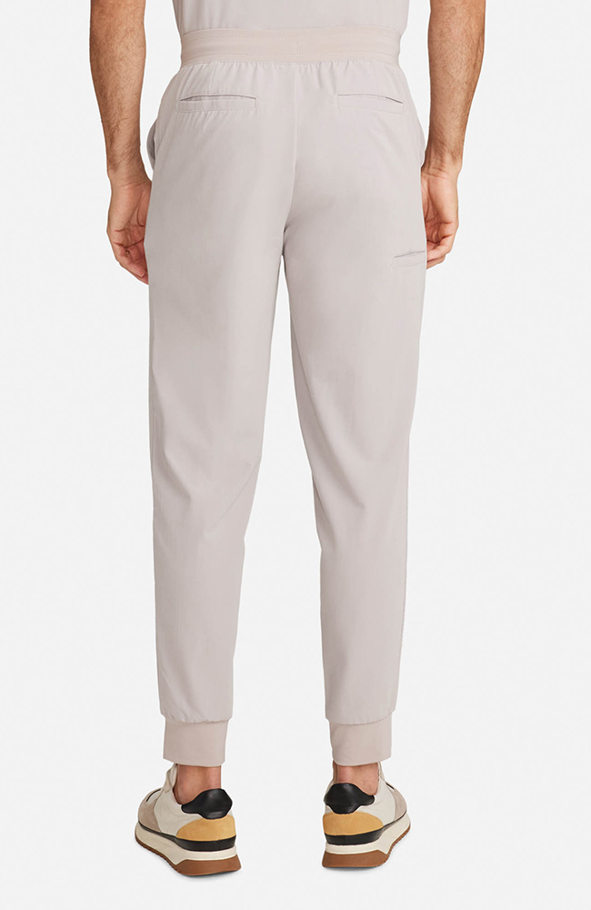 Men's Scrub Set: Cirrus Split Neck Top & Drift Jogger Pant, WMS Warm Stone, large