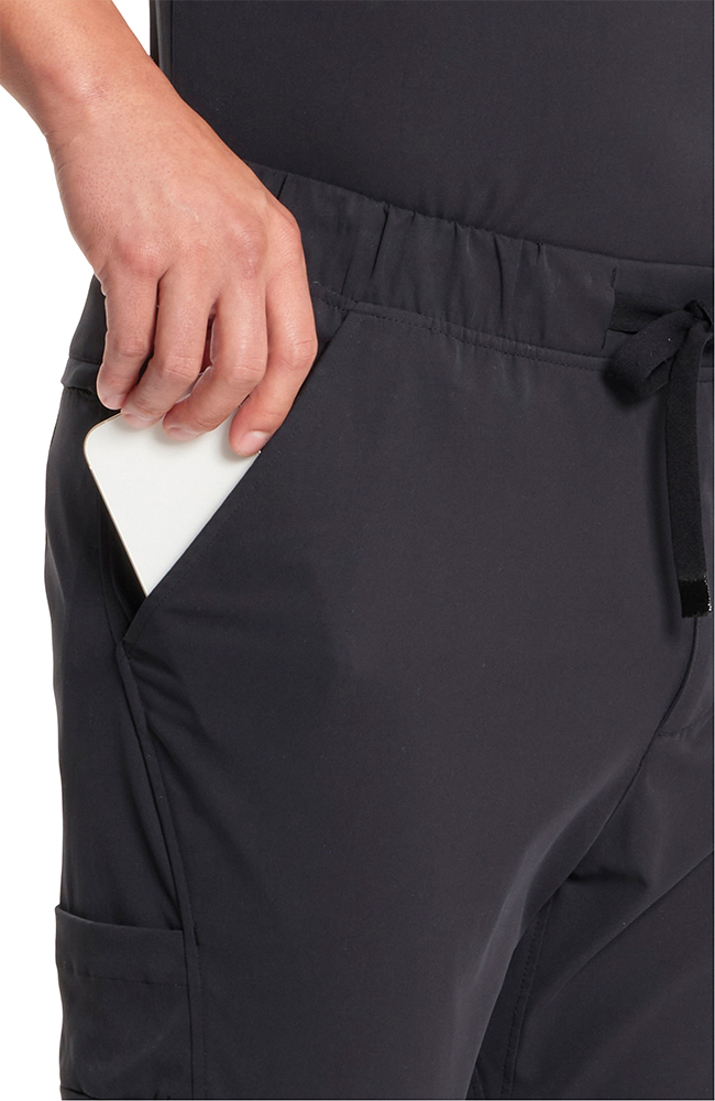 Men's Summit Cargo Drawstring Scrub Pant, BLK Black, large
