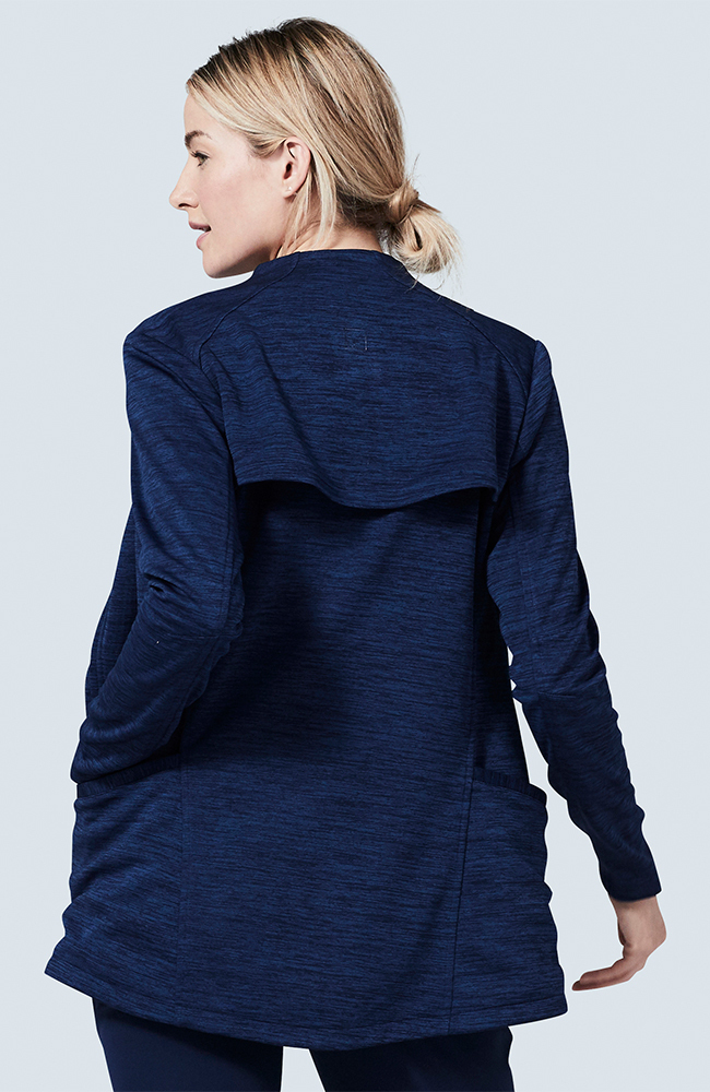 Women's Ionic Scrub Jacket, NAV Navy Blue, large