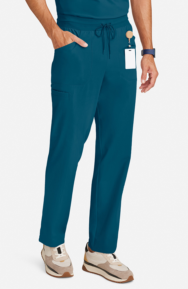 Men's Scrub Set: Vapor 3-Pocket Top &  Zephyr Straight Leg Pant, CAR Caribbean Blue, large