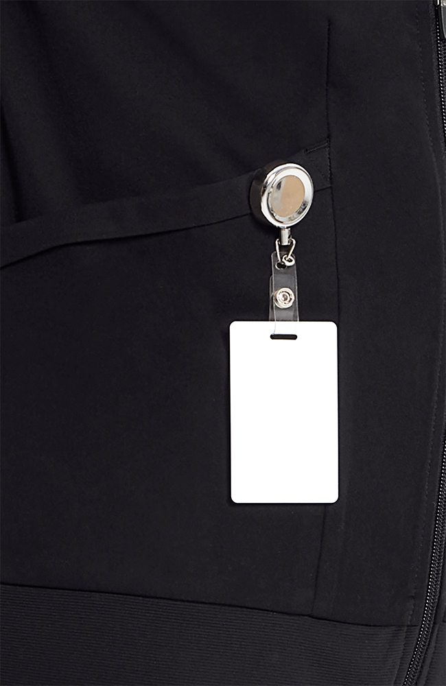 Women's Savannah 5-Pocket Scrub Jacket, BLK Black, large