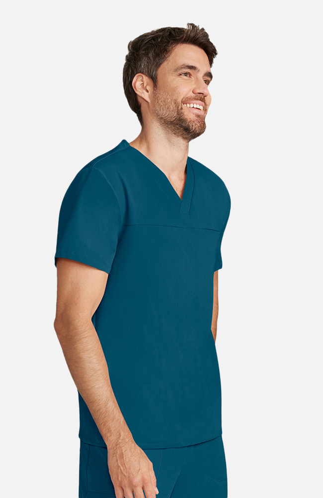 Men's Scrub Set: Vapor 3-Pocket Top &  Drift Jogger Pant, CAR Caribbean Blue, large