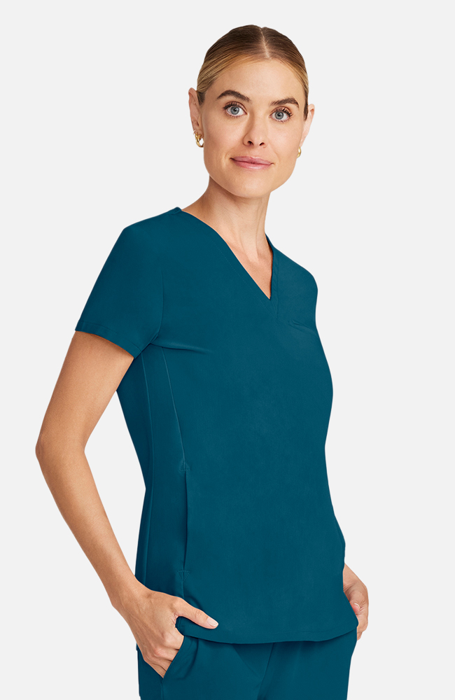 Women's Scrub Set: Flora 3-Pocket Top & Bosque Jogger Pant, CAR Caribbean Blue, large