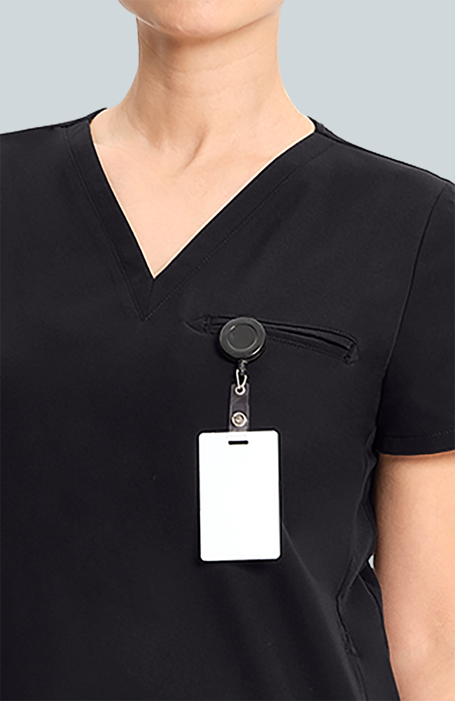 Women's Scrub Set: Flora 3-Pocket Top & Bosque Jogger Pant, BLK Black, large