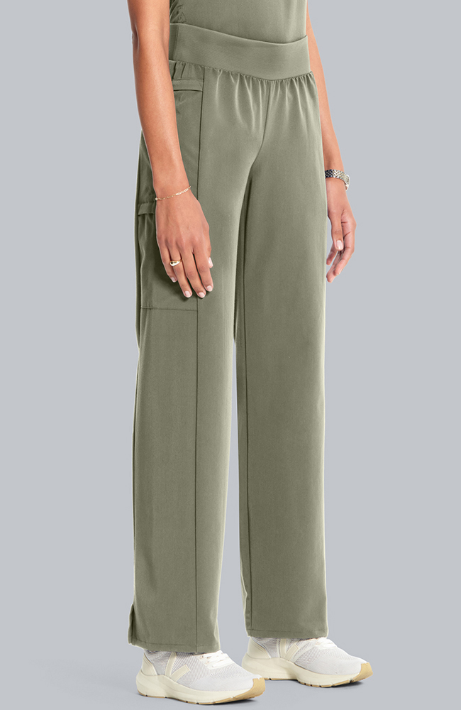 Women's Scrub Set: Taiga Welt Pocket Top & Anemone Straight Leg Pant, OLV Olive, large