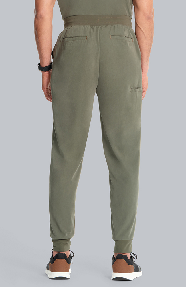 Men's Scrub Set: Cirrus Split Neck Top & Drift Jogger Pant, OLV Olive, large