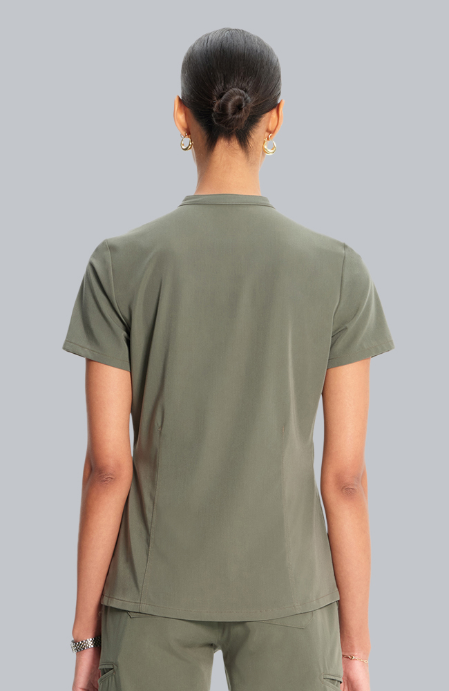 Women's Scrub Set: Taiga Welt Pocket Top & Straight Leg Ankle Pant, OLV Olive, large