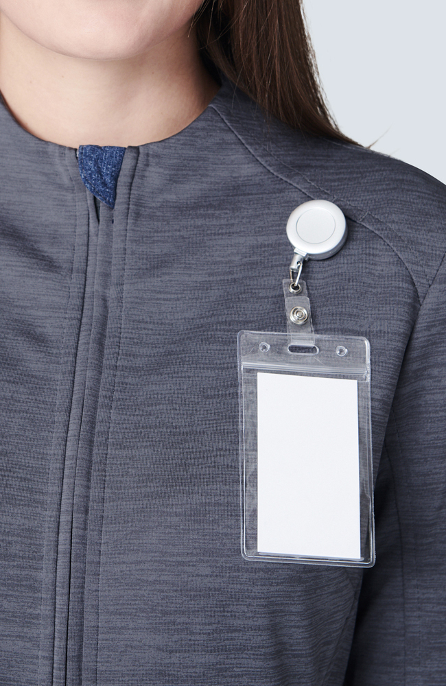 Women's Ionic Scrub Jacket, GRA Graphite, large