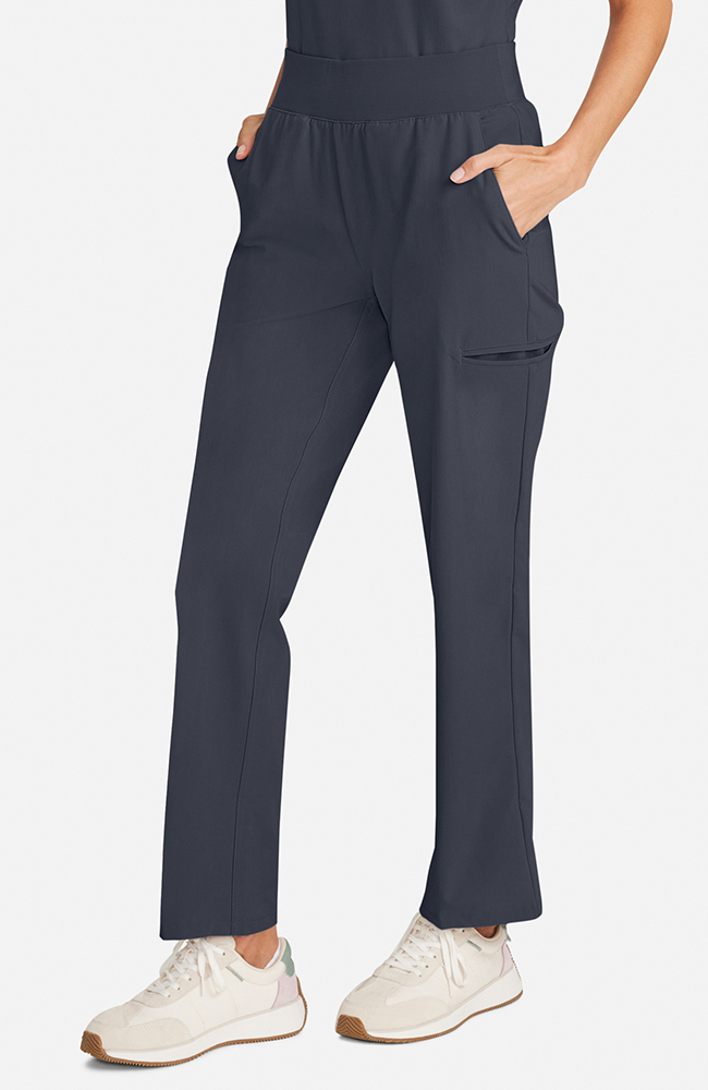 Women's Scrub Set: Taiga Welt Pocket Top & Straight Leg Ankle Pant, PWT Pewter, large